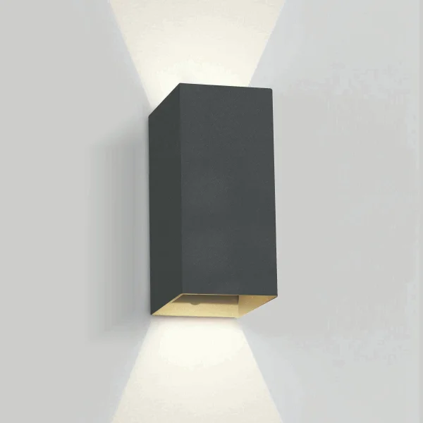 ONE Light Outdoor Wall Dark Lights - applique murale extérieure - 9 x 6,8 x 16,6 cm - 2 x 3W LED inclus - IP54 - anthracite