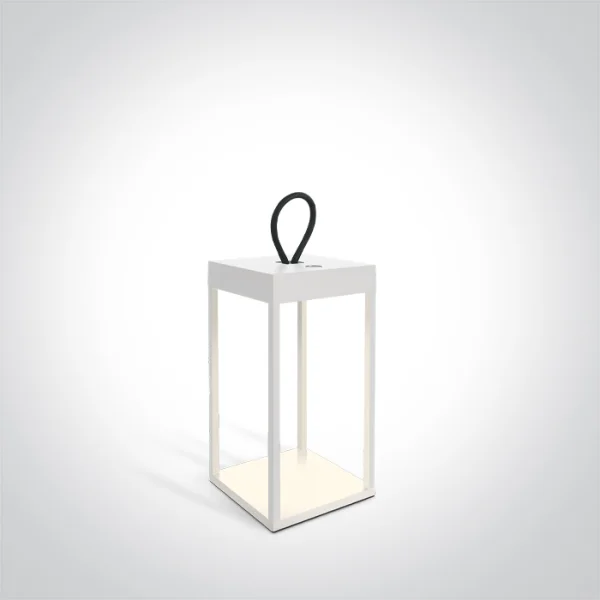 ONE Light Path Light - lampe de table rechargeable - 15 x 15 x 30 cm - 2,2W dim bare LED inclus - IP65 - blanc