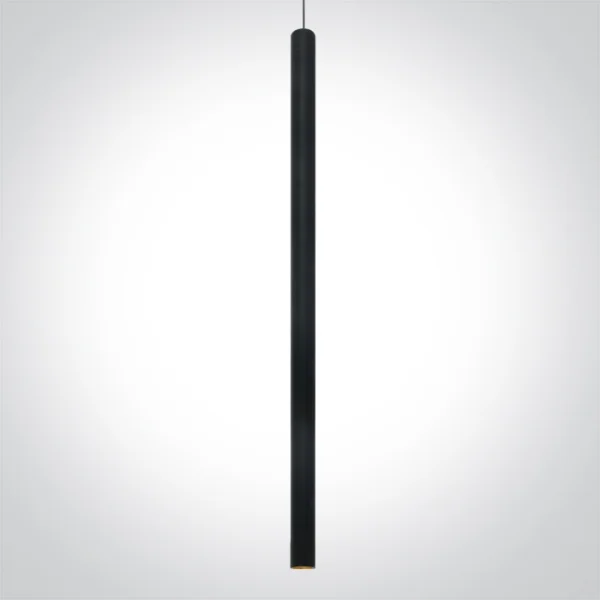 ONE Light Pendant Tubes - lampe suspendue - Ø 2,6 x 120 cm - 6W LED inclus - noir