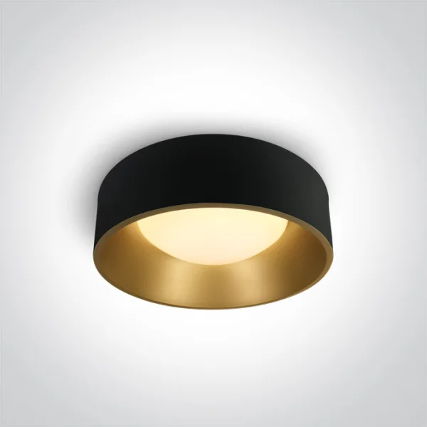ONE Light Plafo décoratif - plafonnier - Ø 48 x 14,2 cm - 30W LED inclus - noir