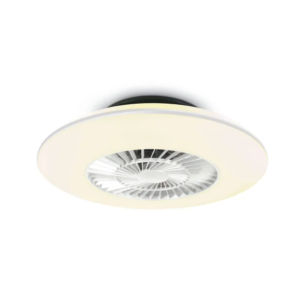 ONE Light Plafo - plafonnier avec ventilateur et télécommande - Ø 60 x 15 cm - 30W LED inclus - blanc