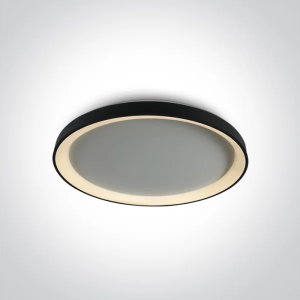 ONE Light Plafo - plafonnier - Ø 58 x 6,3 mm - 48W LED dimmable inclus - noir