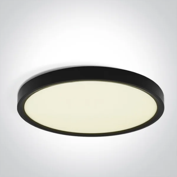 ONE Light Plafo - plafonnier - Ø 60 x 2,7 cm - 50W LED inclus - noir