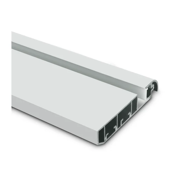 ONE Light - plinthe en aluminium - 1,6 x 8 cm - longueur 200 cm - blanc