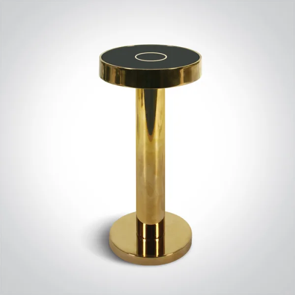 ONE Light Portable Table Light - lampe de table extérieure - rechargeable via câble USB - Ø 9 x 20 cm - 2,5W dimmable LED inclus - IP65 - or