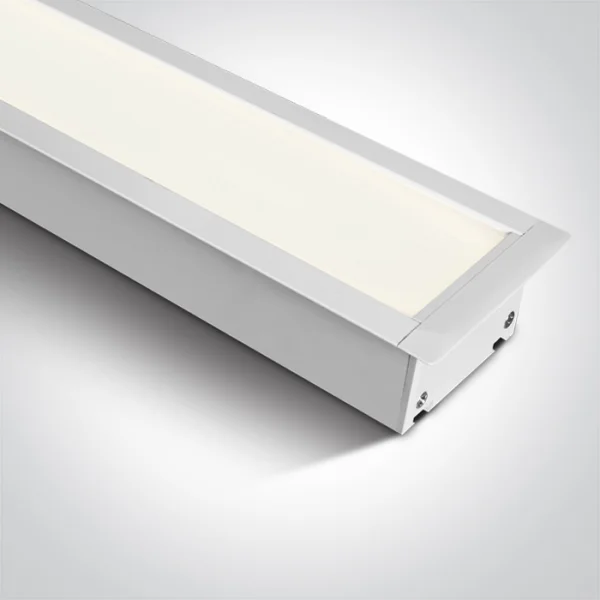 ONE Light Profils linéaires LED encastrés - plafonnier encastré - 121 x 7 x 6 cm - 40W LED inclus - blanc - couleur de lumière réglable