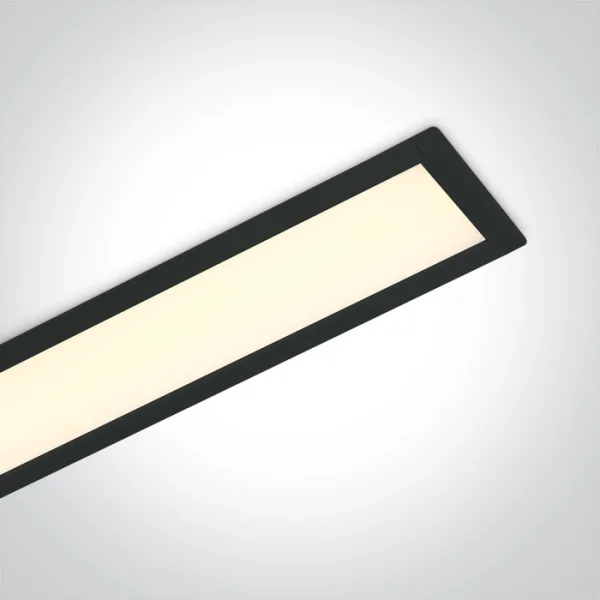 ONE Light Profils linéaires LED encastrés - plafonnier encastré - 121 x 7 x 6 cm - 40W LED inclus - noir