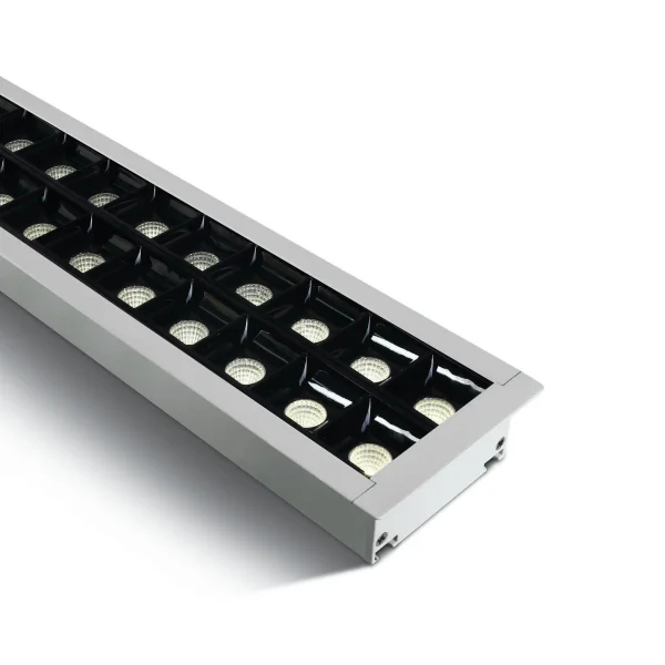 ONE Light Profils linéaires LED encastrés - plafonnier encastré - 130 x 8 x 5,5 cm - 40W LED inclus - blanc - couleur de lumière blanche