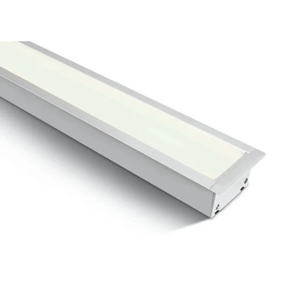 ONE Light Profils linéaires LED encastrés - plafonniers encastrés - 121 x 8 x 5,5 cm - 40W LED inclus - blanc - couleur de lumière blanche