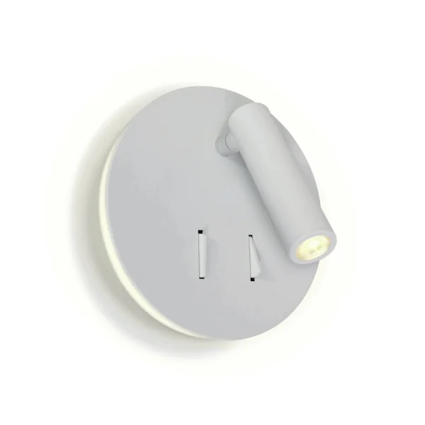 ONE Light Reading Spots - applique murale avec interrupteur - Ø 14,8 x 3,2 cm - 3W + 5W LED inclus - blanc