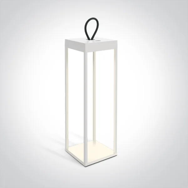 ONE Light Rechargeable Path Light - lampe de table - 15 x 15 x 50 cm - 2.2W dimmable LED inclus - IP65 - blanc