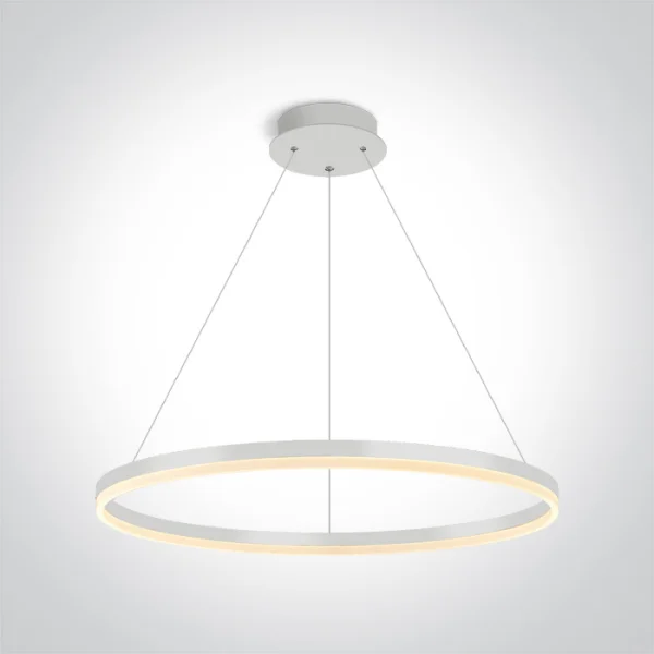 ONE Light Rings - lampe suspendue - Ø 80 x 150 cm - 60W LED inclus - blanc