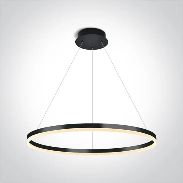 ONE Light Rings - lampe suspendue - Ø 80 x 150 cm - 60W LED inclus - noir