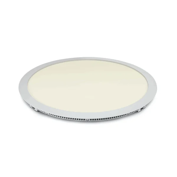 ONE Light Round Recessed Panels Die Cast - plafonnier - Ø 42 x 2 cm - 40W LED inclus - IP40 - blanc - couleur de lumière blanche