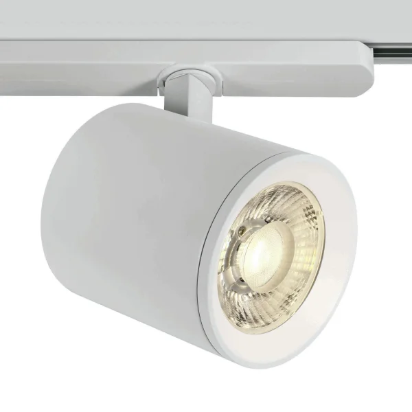 ONE Light Shop PRO - spot sur rail - système de rail triphasé - Ø 10 x 11,1 cm - 30W LED inclus - blanc - couleur de lumière blanc chaud