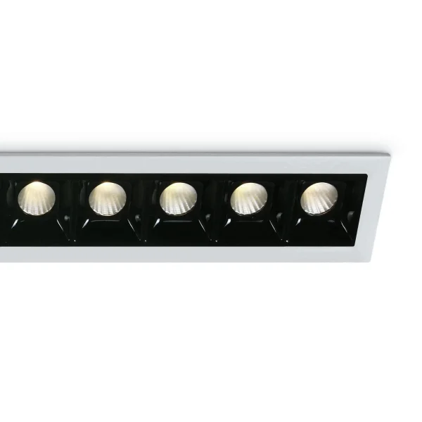 ONE Light Shop Square Boxes - spot encastré - 281 x 45 mm, 272 x 36 mm taille d'encastrement - 10 x 2W LED dimmable inclus - blanc