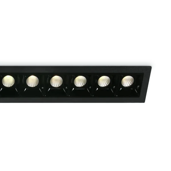 ONE Light Shop Square Boxes - spot encastré - 281 x 45 mm, 272 x 36 mm taille d'encastrement - 10 x 2W LED dimmable inclus - noir