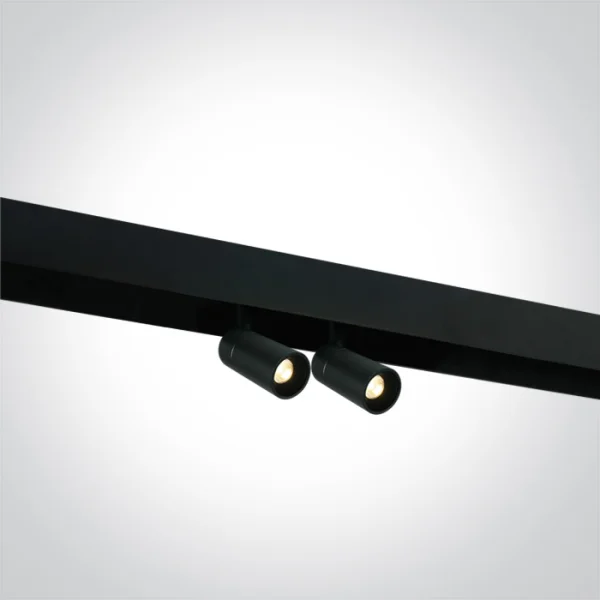 ONE Light Spots Magnétiques - spot sur rail - Ø 3,5 x 7,2 cm - DALI - 2 x 6W LED dimmable inclus - noir