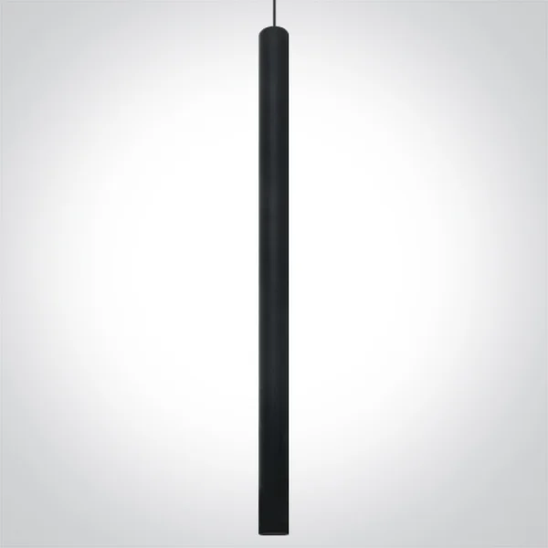 ONE Light spots sur rail - suspension - système sur rail triphasé - Ø 3,2 x 60 cm - 8W LED incluse - noir