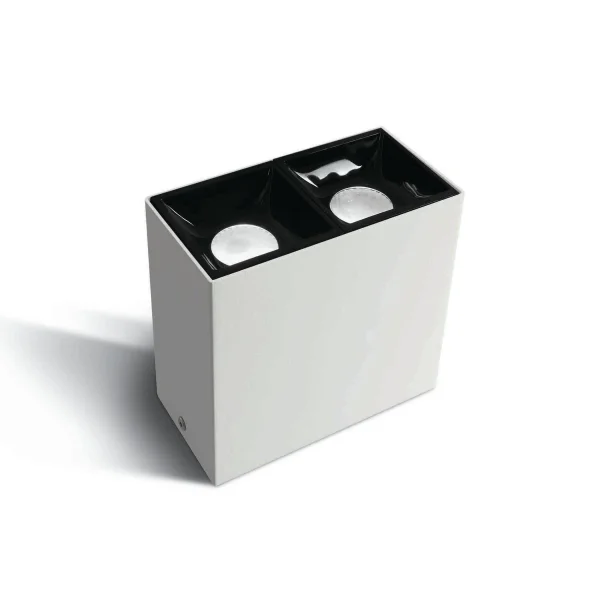 ONE Light Surface Shop Square Boxes - plafonnier - 10,5 x 5,4 x 10 cm - 2 x 7W LED inclus - blanc
