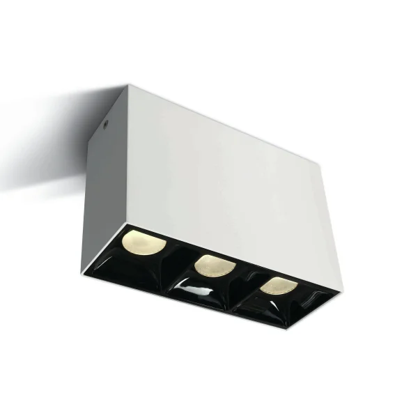 ONE Light Surface Shop Square Boxes - plafonnier - 14,6 x 5,4 x 10 cm - 3 x 7W LED inclus - blanc