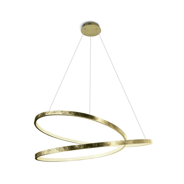 ONE Light Swirl - lampe suspendue - Ø 75 x 150 cm - 40W LED inclus - laiton