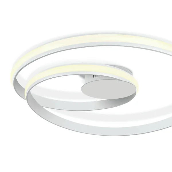 ONE Light Swirl - plafonnier - Ø 58 x 9,5 cm - 30W LED inclus - blanc