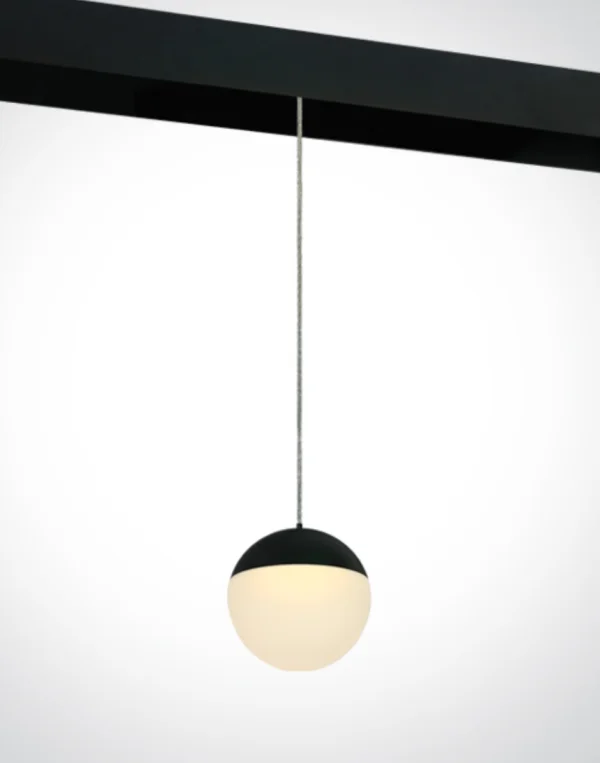 ONE Light système de rail magnétique - Pendentifs boule - Ø 9,3 x 150 cm - 10W LED inclus - noir