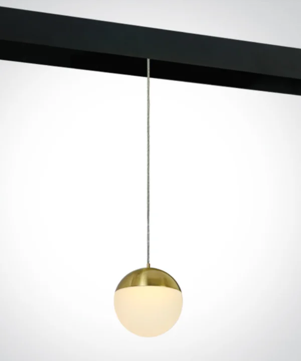 ONE Light système de rail magnétique - Pendentifs boule - Ø 9,3 x 150 cm - 10W LED inclus - or