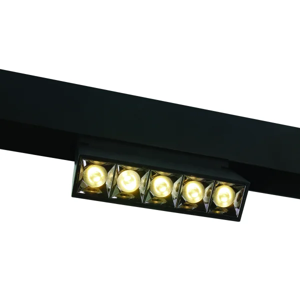 ONE Light système de rail magnétique - Spots linéaires réglables - spot de rail - 13,5 x 3,4 x 9,5 cm - 12W LED inclus - noir