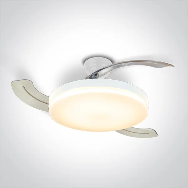 ONE Light Transparent Blades - ventilateur de plafond avec lumière et télécommande - Ø 105 x 33 cm - 32W LED inclus - blanc