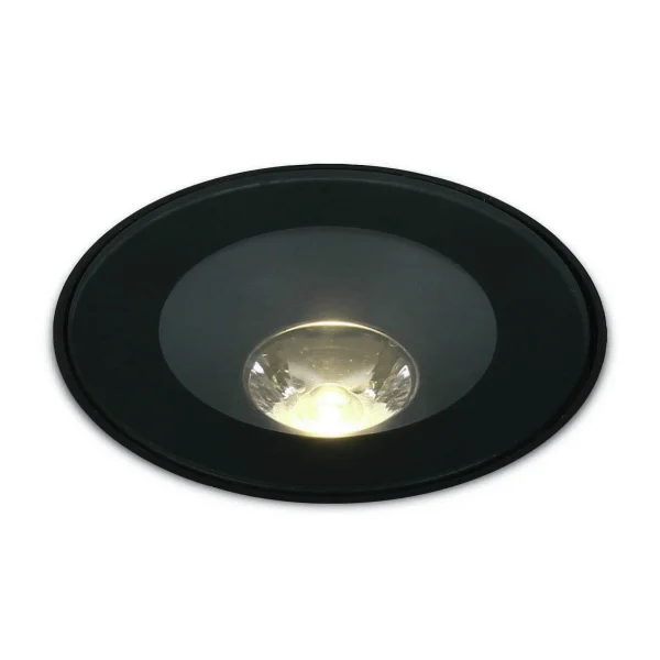 ONE Light Trimless Inground Range - spot sol extérieur - Ø 98 mm, Ø 136 mm à encastrer - 6W LED inclus - IP67 - noir