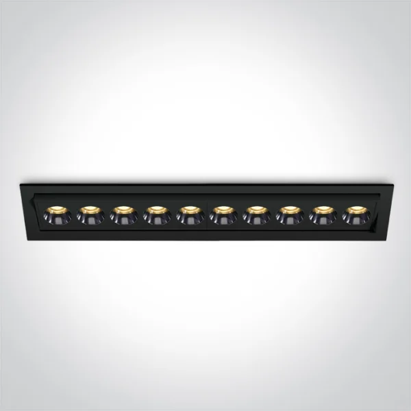 ONE Light Trimless Mirror Range - spot encastrable - 290 x 52 mm, 280 x 43 mm encastrable - 24W LED inclus - noir