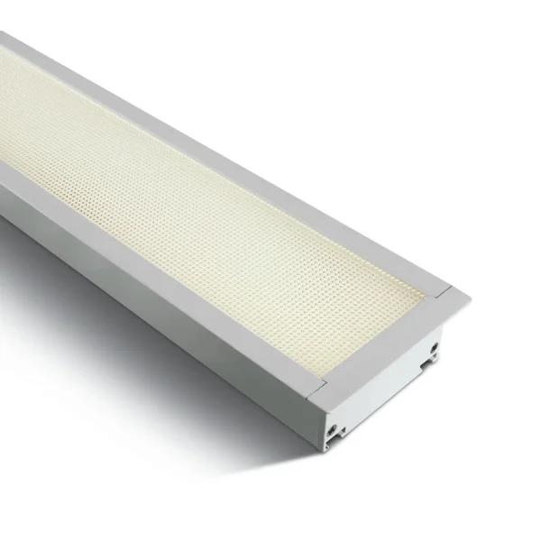 ONE Light UGR19 Profils linéaires LED encastrés - plafonnier - 121 x 8 x 5,5 cm - 40W LED inclus - blanc - couleur de lumière blanc chaud