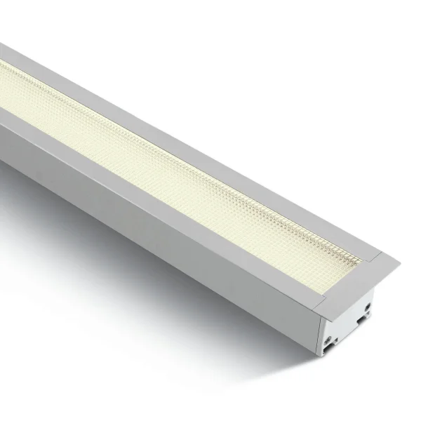 ONE Light UGR19 Profils linéaires LED encastrés - plafonniers encastrés - 121 x 5 x 5,5 cm - 40W LED inclus - blanc - couleur de lumière blanc chaud