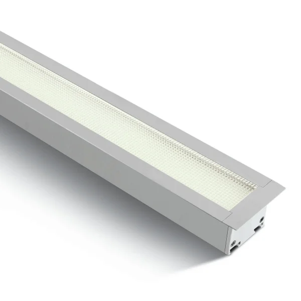 ONE Light UGR19 Profils linéaires LED encastrés - plafonniers encastrés - 121 x 5 x 5,5 cm - 40W LED inclus - blanc - couleur de lumière blanche