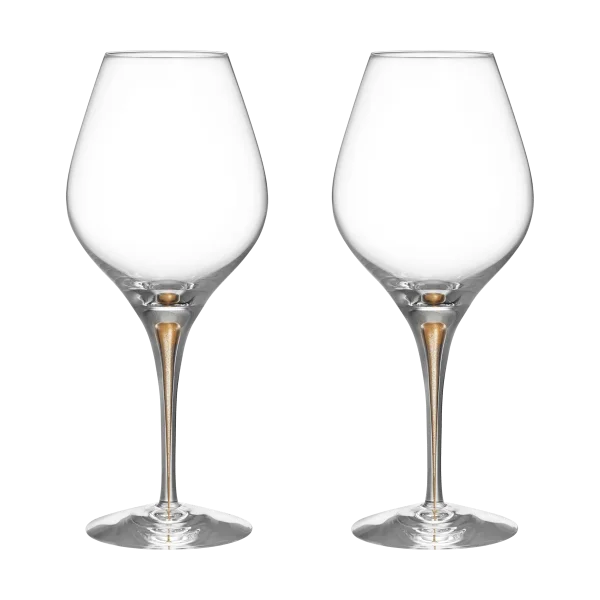 Orrefors Intermezzo Aroma verres à vin 62 cl lot de 2 Or