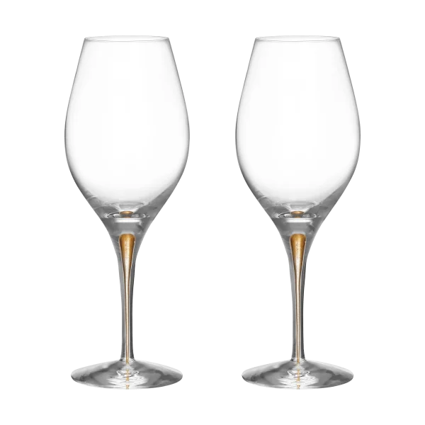 Orrefors Intermezzo Balance verres à vin 44 cl lot de 2 Or