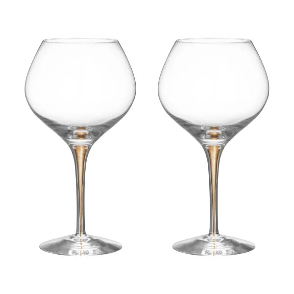 Orrefors Intermezzo Bouquet verres à vin 70 cl lot de 2 Or