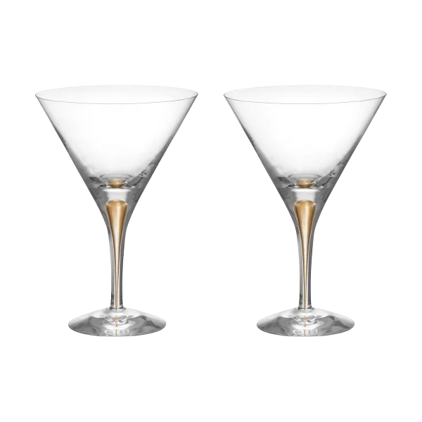 Orrefors Intermezzo verres à martini 25 cl lot de 2 Or