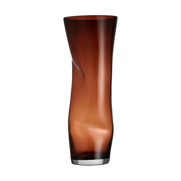 Orrefors Vase Squeeze Sunset brown