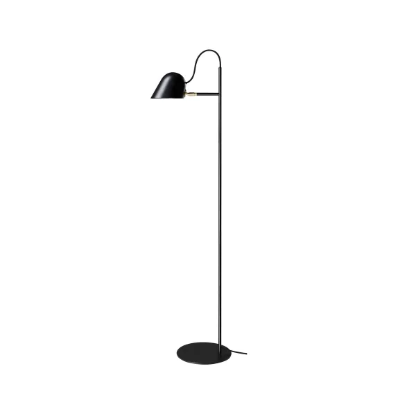 Örsjö Belysning Lampadaire Streck noir, câble textile noir