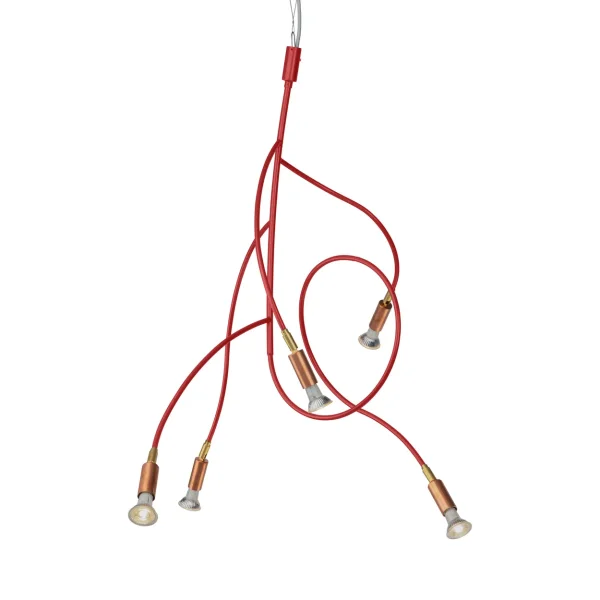 Örsjö Belysning Lampe de plafond Ranka 5 Rouge