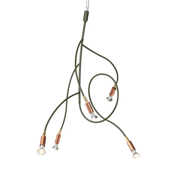 Örsjö Belysning Lampe de plafond Ranka 5 Vert olive