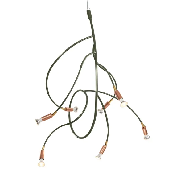 Örsjö Belysning Lampe de plafond Ranka 7 Vert olive