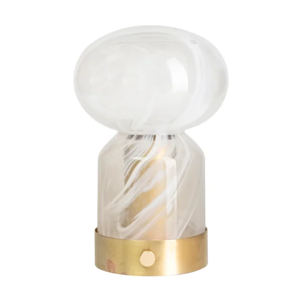 Örsjö Belysning Lampe de table portable Essence Cloudy Laiton-verre