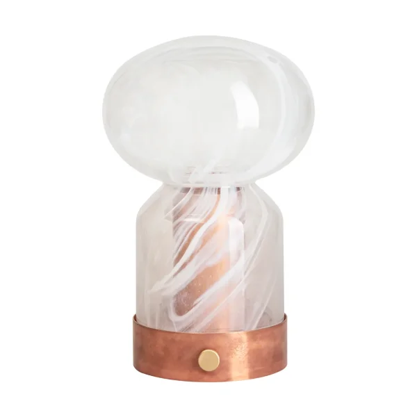 Örsjö Belysning Lampe de table portable Essence Cloudy Verre cuivre