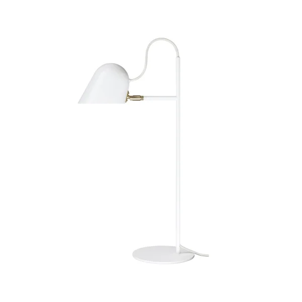 Örsjö Belysning Lampe de table Streck blanc, câble textile gris chaud