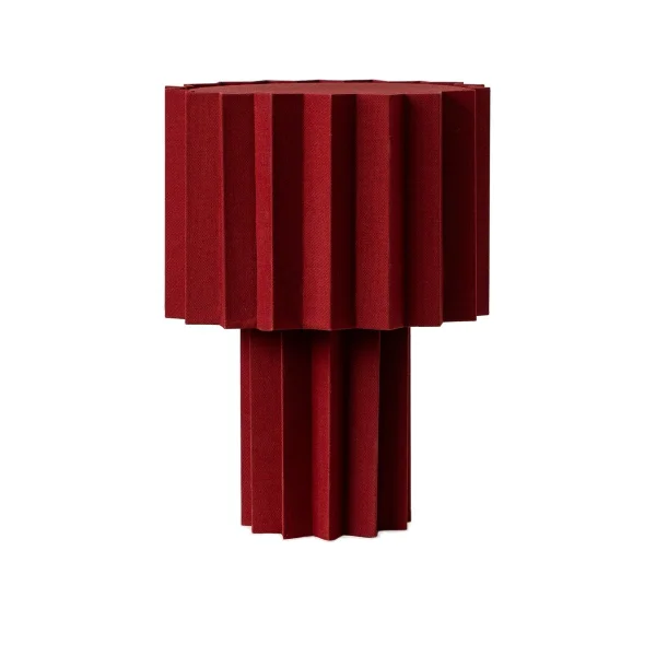 Örsjö Belysning Lampe de table textile Plissé Rouge