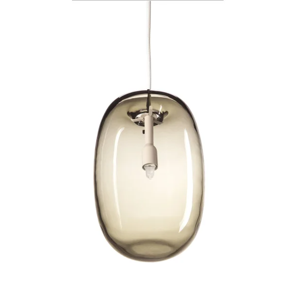 Örsjö Belysning Suspension allongée Pebble allongée gris clair-verre